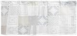 clothshop布や カフェカーテン 小窓用 ボイル プリント幅 約100x丈45cm 【ラッシュ ホワイト】