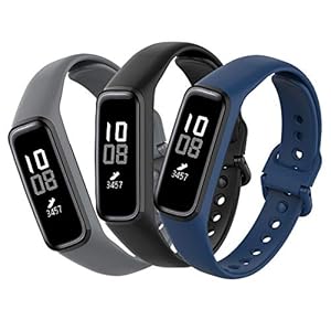 MIJOBS [3 Stück Kompatibel mit Samsung Galaxy Fit E Armband, wasserdicht schweißfest atmungsaktiv Sansung Galaxy Fit E Sport Ersatzarmband Silikon Uhrenarmband