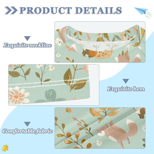 Cute Small Animals Kids Bathing Suits Girls Sun Protection Athletic Shirt Swimwear Beach Tops 3T3