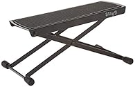 Metal Guitar Foot Stool Q series guitar foot stool Strong all-metal construction folds flat for easy transport Hi-grip polypropylene foot rest Height: 13.5-27cm (5.25" to 10.5") Adjustable in 6 positions Weight: 0.6kg (1.3lbs) Colour: black