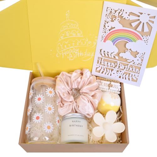 Regalos de cumpleaños para adolescentes, cesta de regalo de feliz cumpleaños para mujeres, hermana, amistad, hija, novia, mejor amiga, esposa, ella, mujer, prima, ideas únicas de regalos de devolución