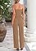 PRETTYGARDEN Womens Summer Outfits 2 Piece Sets Casual Ribbed Knit Crop Tube Top Wide Leg Pants Spring Matching Lounge Set(Camel,Small)