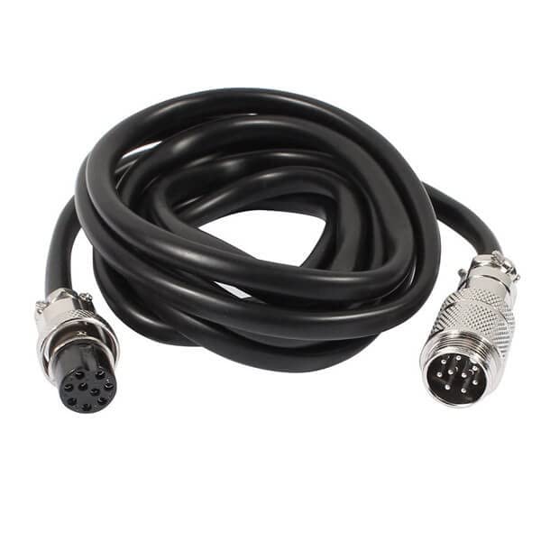 Cable con conector aviación GX16 macho a hembra 9 pines 1 m miniatura 1