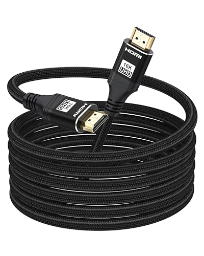 RyzzRooa HDMI 2.2 Cable 96Gbps 10FT 16K@60Hz Home Theater Braided Cord