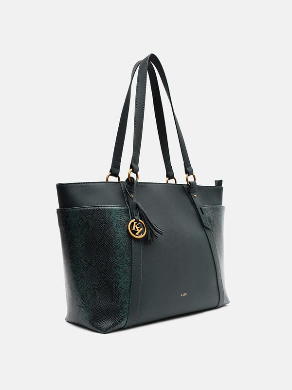 Image of Kazo Karl Tote | Premium Faux Leather Handbag for Women | Minimalist Structured Shopper for Work & Transit