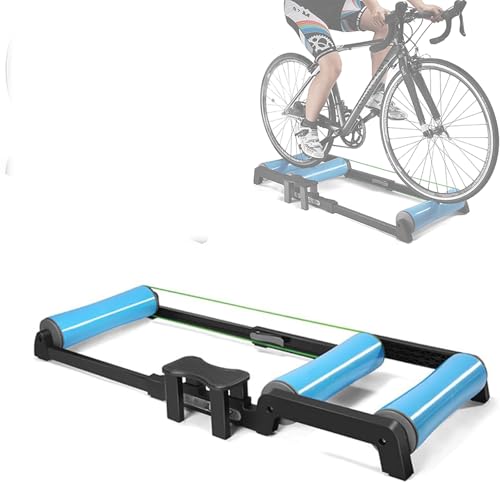 Rodillos Plegables para Bicicleta Estática, Entrenador De Ciclismo Indoor para Bicicletas De Carretera Y Montaña, Rodillos para Bicicletas De Montaña Y Carretera, Equipo De Ejercicio Portátil