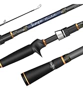 Tempo Resolute Baitcaster Rod, Ultralight Sensitive 2 Piece Baitcasting Rods, 30 Ton Carbon Fiber...