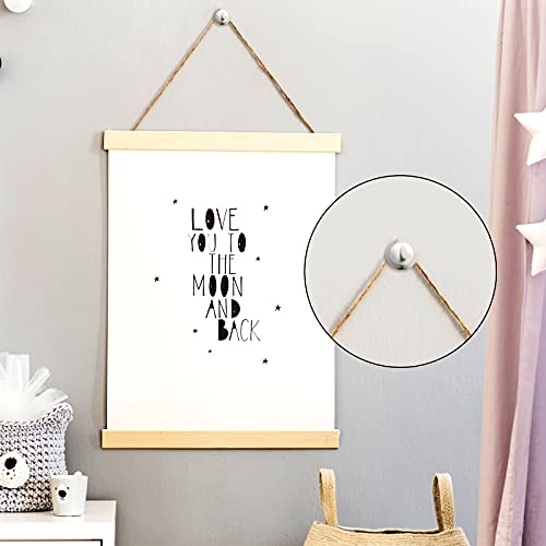 Image of Hotop 25 Pcs Double Headed Picture Hangers Nails Small Head Hanging Nails Picture Photo Hanging Hook Pins Decorative Nail Hook Hangers for Home Office School (Silver)