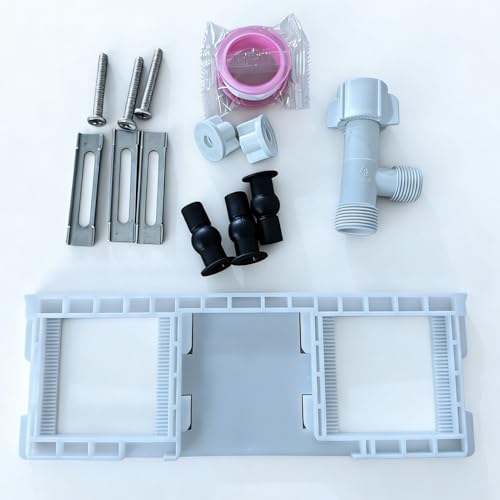 QMU Bidet Seat Installation Kit Upgraded – Stop Wobble & Leaks – Complete Hardware Set: Screws, Steel Discs, Anchor Sleeves, Rubber Gaskets, Thread Seal Tape, 3-Way Valve, Mounting Plate