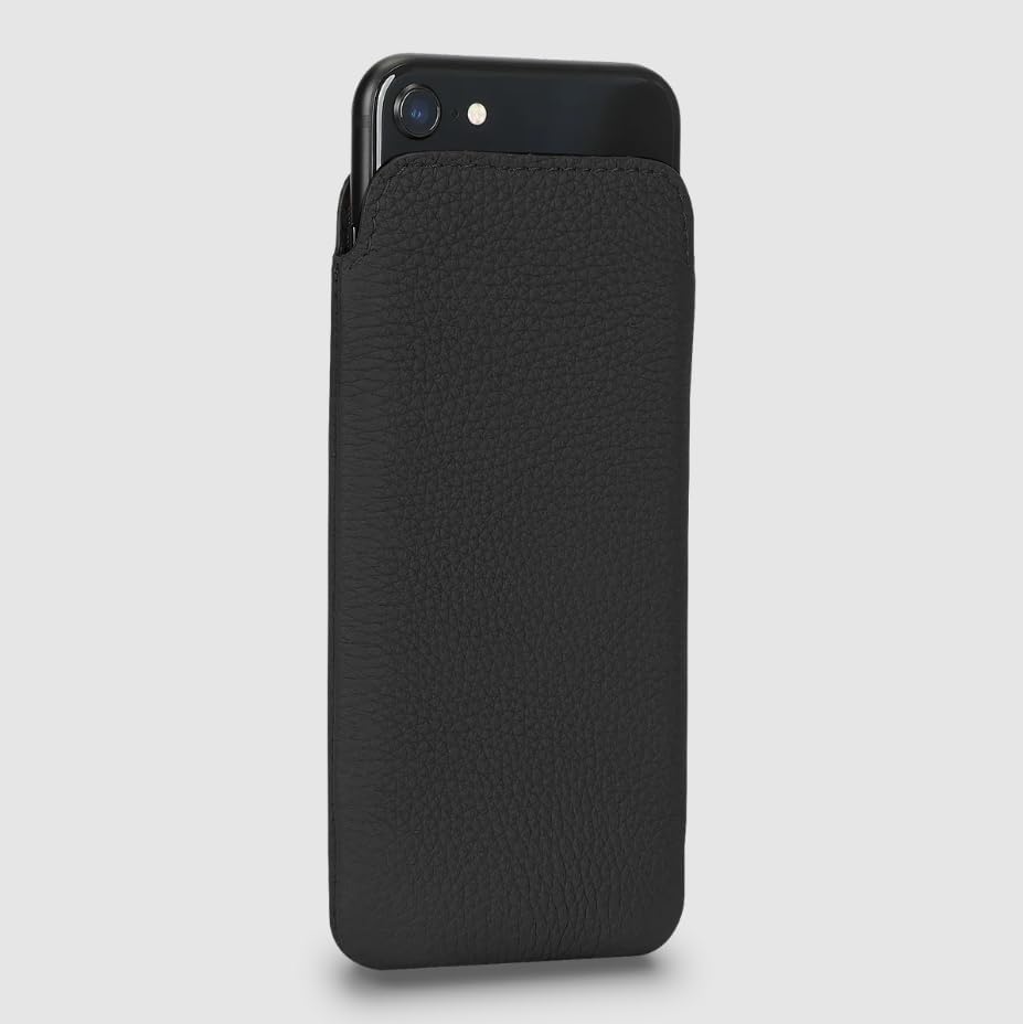 SenaUltraSlim Classic, Leather Sleeve Case Compatible with (Black, iPhone SE 3rd / 2nd / 8/7)