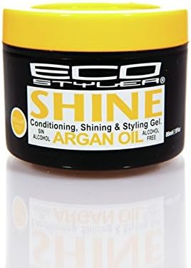 ECOCO Eco Shine Gel Argan Oil Conditions Adds Brilliant Shine Alcohol Free Strengthens and Hydrates Superior Hold Revitalizes Weightless Contains Rare Oils 89 ml3 oz, 140 gram