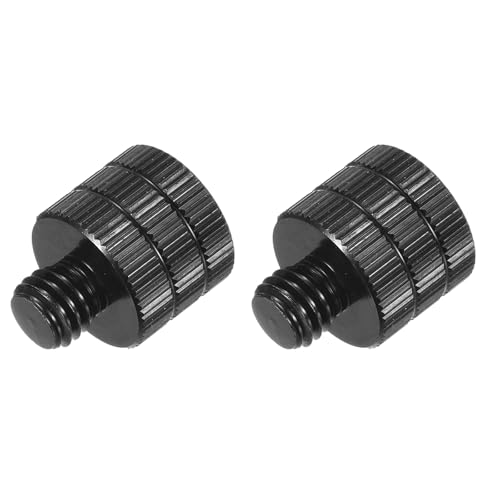 sourcing map 2PCS Mic Stand Adapter 1/4 Female to M8 Male Screw Thread Adapter for Microphone Stand Mount to Camera Tripod Adapter