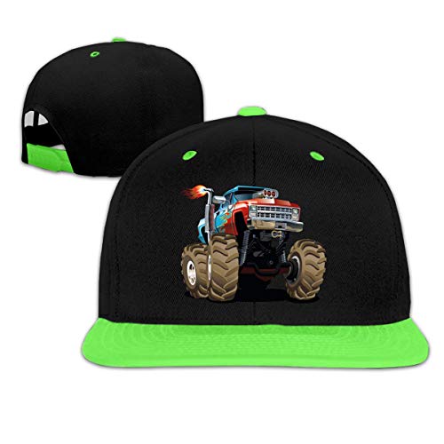 ATOurDealss Monster Truck Fired Child Hip Hop Casquette de baseball pour garçon et fille Vert, multicolore, taille unique