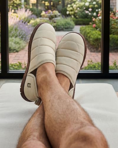 Image of LongBay Men's Outdoor Slippers Two Tone Indoor Bedroom House Shoes Gifts