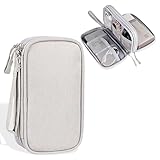 Organizer Cavi Borsa da Viaggio, Porta Cavi Organizer Portatile per Cavi, Caricabatterie, Power Bank, Adattatori, Grigio/S