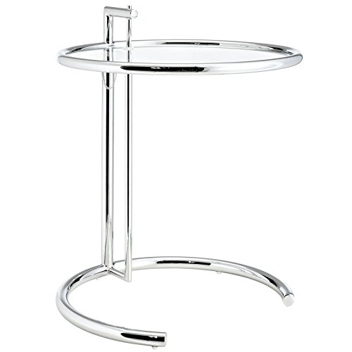 Modway Eileen Chrome Stainless Steel Side End Table