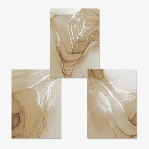 Tableau marbre beige abstrait ICOMPY 50x60 cm pour salon - 4