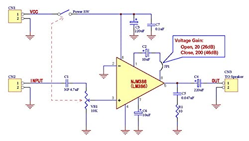 Electronics-Salon Battery Supply Audio Mono Amplifier Module Board, Njm386D, Lm386 #TOP3