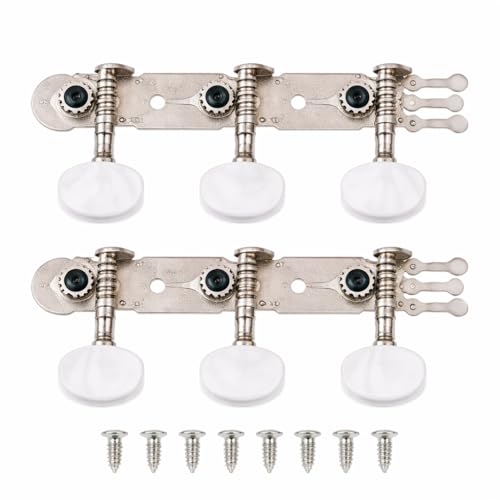 Alomejor Vintage Guitar Tuners, Authentic Replacement Classical Tuning pegs Keystone Design Set for Classical Guitarists for Repair Upgrade Restoration