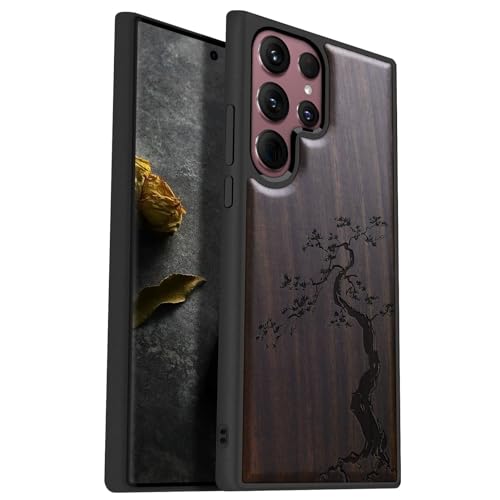 Coque Samsung S22 Ultra bois sombre pour les passionnés de nature et rando