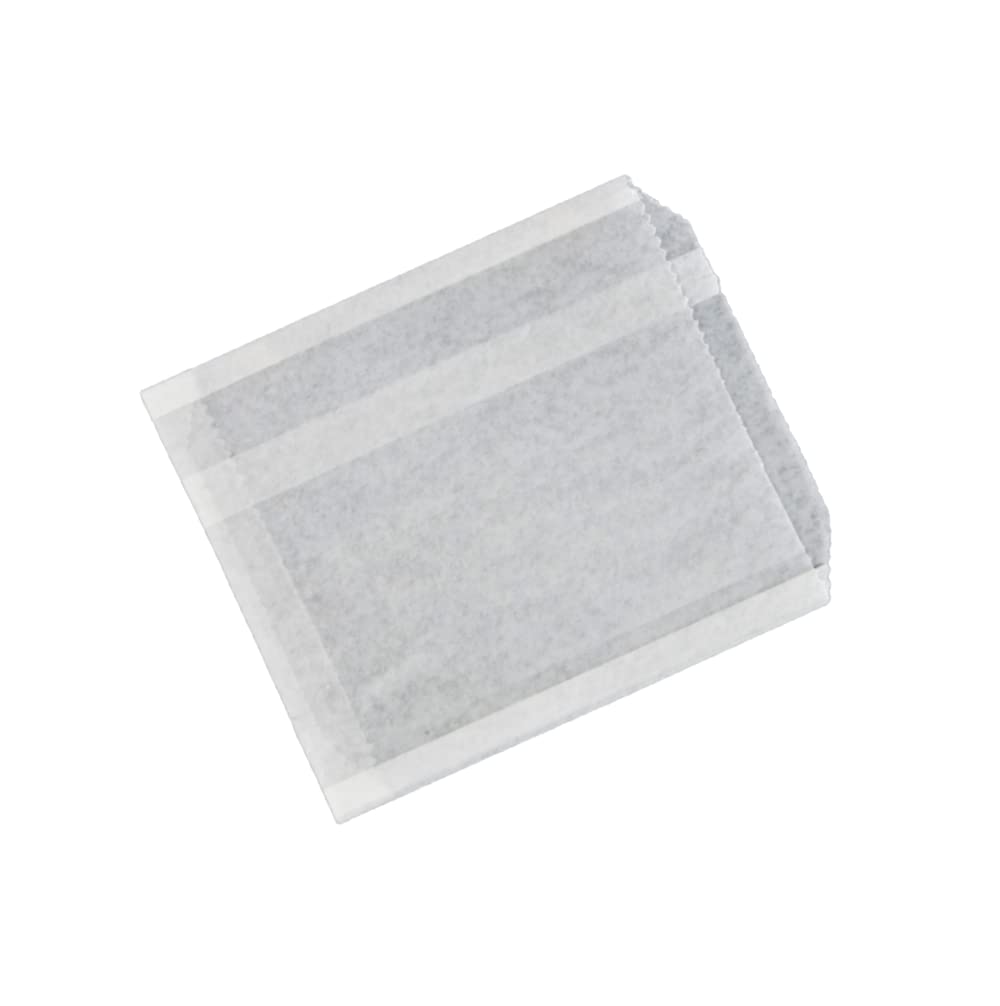 Dry Waxed Paper Sandwich/Cookie/Bagel/Bread Bag, White, 6" x 3/4" x 6-1/2" Size, 1000 Bags Per Box, Brown Paper Goods #704