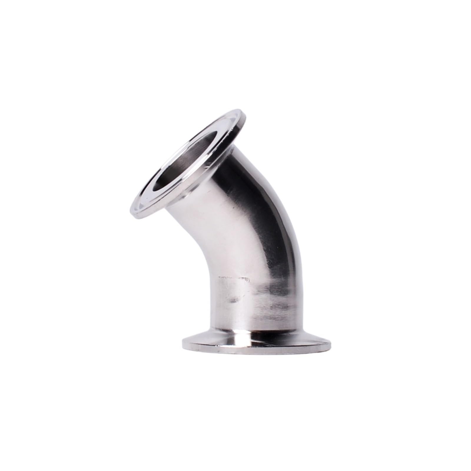 1pc 3/4" 1/2" 3/8" 1/4" 1" 11/4" (19-102mm) Pipe OD 304 Stainless Tri Clamp 90 Degree Elbow Pipe Fitting(45 Degree,57mm x Ferrule 77.5)
