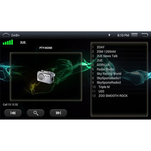 Antenne réceptrice autoradio Android avec liste de logos automatique