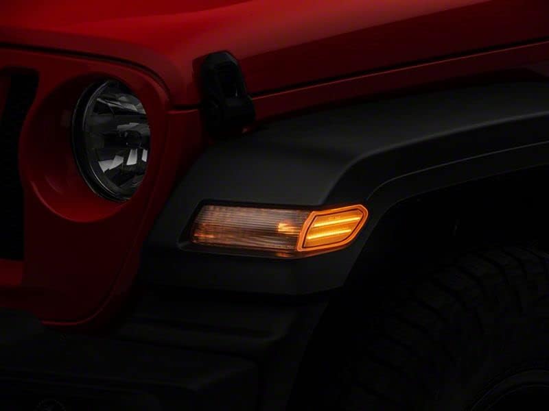 Axial Raxiom Series LED Fender Flare Marker Lights; Clear Compatible for 18-25 Jeep Wrangler JL