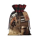 Photo Gallery west rodeo - sacchetti regalo di natale, riutilizzabili, con etichetta regalo, in tessuto, per natale, ringraziamento, feste, calza della befana