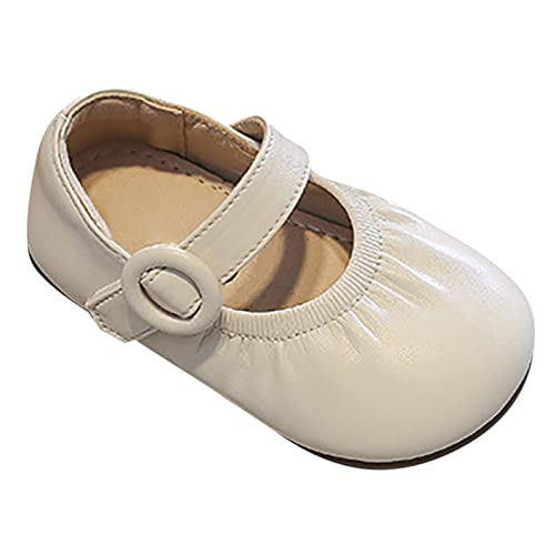 IWIHMIV Toddler Girl Princess Shoes School Mary Jane Flower Wedding Party Princess Comfortable Dress Shoes
