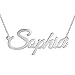 LisaKette Collier Prenom Personnalisé, Collier Personnalisé en Or/Rose/Argent, Cadeau pour Femme, Ami (e), Messieurs, Petite Amie, Mère, Soeur