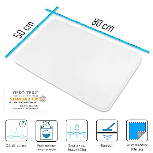 Sanilo Badteppich I viele schöne Badematten zur Auswahl I Badvorleger sehr weich und rutschfest I waschbar und… – Bild 4