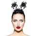 Lux Accessories Black Halloween Spider Bopper Fuzzy Costume Headband for Kids