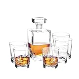 Decantador de whisky con 6 piezas. Vasos de whisky.