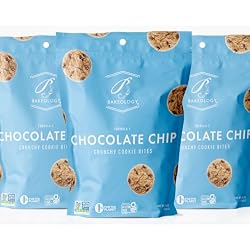 Bakeology Gluten Free Cookies - Chocolate Chip Crunchy Mini Vegan Cookie Bites - Gluten Free Dairy Free Snacks - Enjoy Plant Based Dessert Sweets - Made with Coconut Oil and Pure Ingredients
