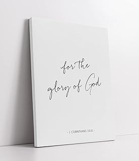 Christian Quotes Bible Verse 1 Corinthians 10:31 For The Glory Of God Framed Wall Art Canvas Poster Prints Decor, 11''x 14'',Artwork Inspirational Gifts Christian Decorations For Bedroom Church