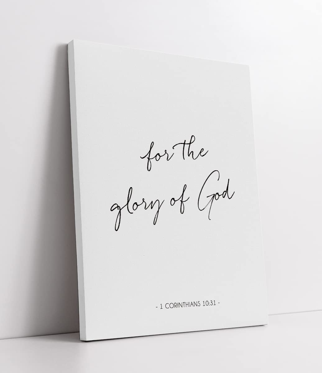 LiTiu Christian Quotes Bible Verse 1 Corinthians 10:31 For The Glory Of God Framed Wall Art Canvas Poster Prints Decor, 11''x 14'',Artwork
