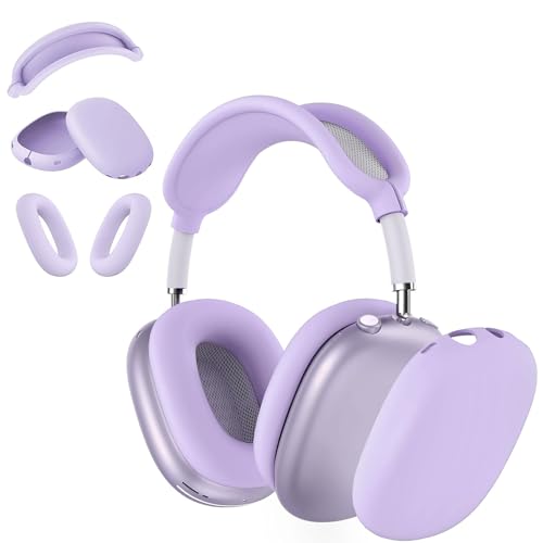 Funda 3 en 1 para auriculares Airpods Max, antiarañazos, funda para auriculares, funda para auriculares, accesorio para Apple Airpod Max (morado)