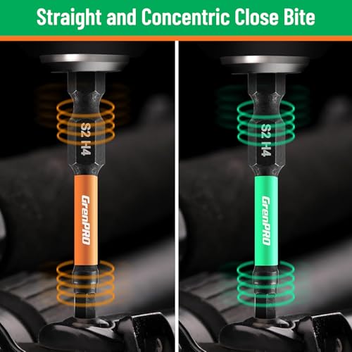 Image of GRENPRO 35-Piece Impact Screwdriver Bit Set, 2 inch Hex and Torx, S2 Steel | Magnetic 1 /4 inch hex-shank bits are CNC machined in Metric and SAE sizes for impact drivers, automotive work and home repairs