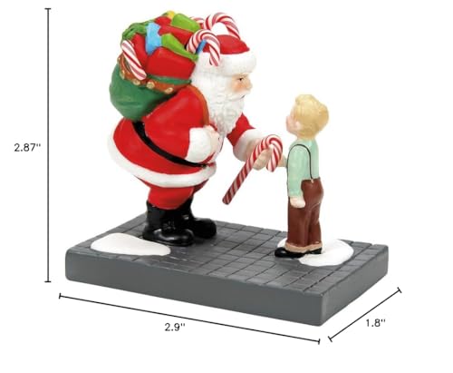 Department 56 6013403 Christmas In The City Village Accessories Sharing The Sweetness Santa Figurine- Hand Crafted Porcelain Mini Figurines Christmas Village Home Decor Collection thumb #7