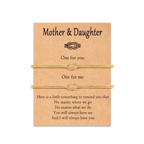 YSSHIN Mother Daughter Bracelets, Forever Love Knot Bracelet Jewelry Birthday