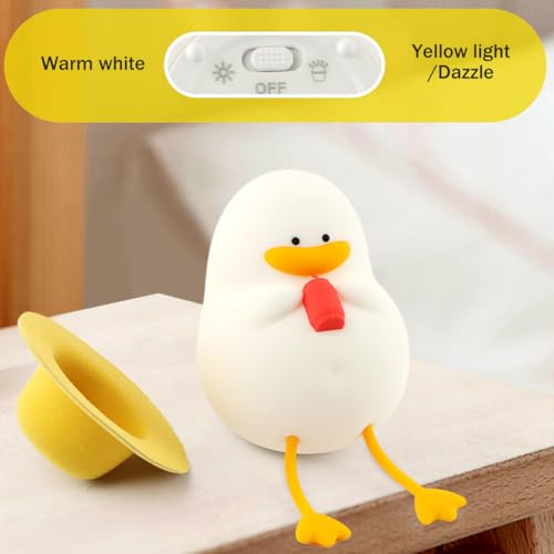 Lámpara de mesa de noche con forma de pato amarillo miniatura 7