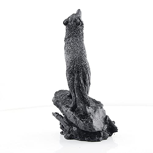 Estatua de Lobo aullador para decoración del hogar miniatura 5