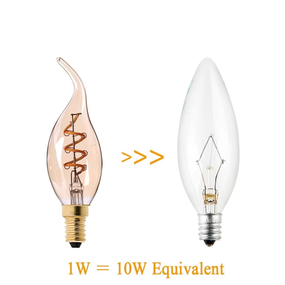 10PCS Dimmerabile LED Lampadina A Candela 2200K Retro LED Effetto Fiamma Lampadina Fuoco C35T Decorativa LED Lampadina 3W E14 Base Fiamma Lampada
