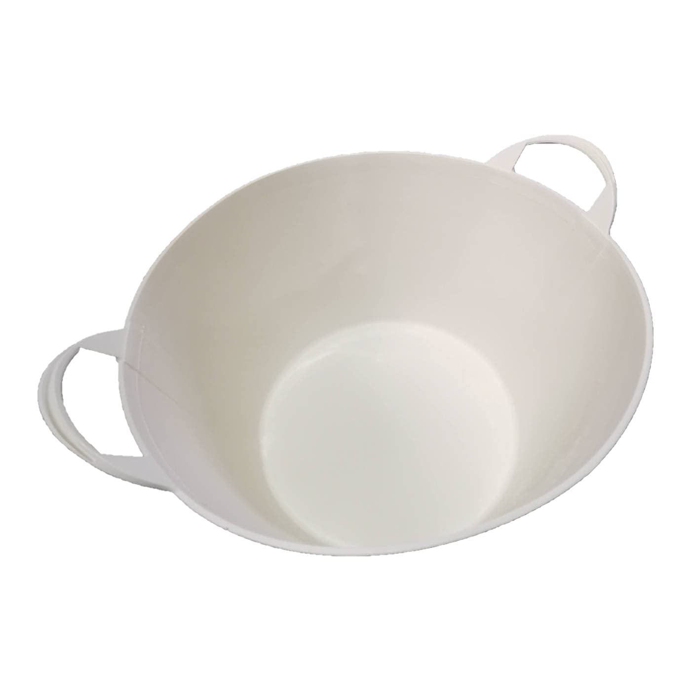Pack de 6 capazos de plástico Flexible, de Color Blanco, de 58 x 33,5 cm con Capacidad de 65 litros, con Asas, Ideal para Trabajo de Vendimia, Agricultura…Cubo de plástico(6uds/ 65 litros Blanco)