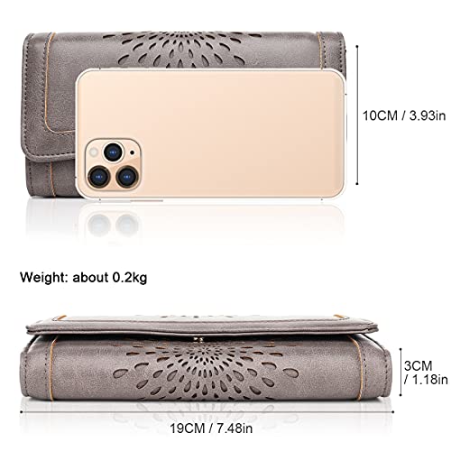 Image of APHISON Ladies Soft Leather RFID Long Wallet Trifold Clutch Purse Credit Card Holder Case for Women With Gift Box