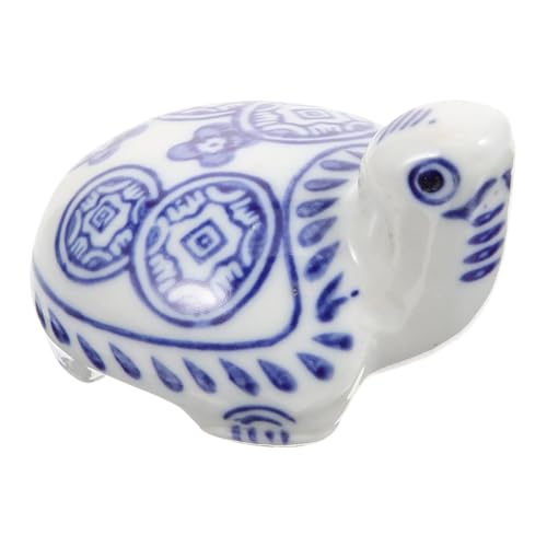 Blaue Und Weiße Porzellan Schildkröten Statue | Fischteich Dekoration Meeresschildkröte Statue,Keramik Sammler Landschaftsdekoration Für Tisch Garten Teich Blumentopf Schreibtisch Salzwasser