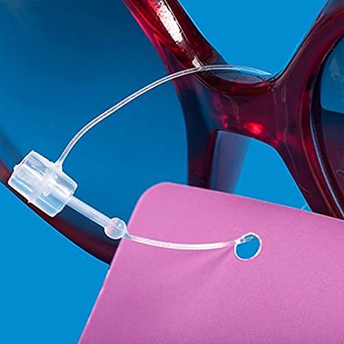 Image of Saan Plastic Loop Lock Pins Tag Fastener Hook Ties (White 5000 Pcs) (9 Inch)