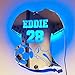 AMBMCCM Personalized Soccer LED Light, Custom Name Jersey Number, Bedroom Night Light, Children's Room Soccer Decoration Neon Light, Indoor Decoration, Birthday Gift for Son Who Loves Soccer