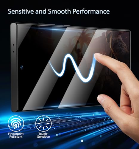 Image of MAGIC JOHN 3rd Gen Upgraded for Samsung Galaxy S24 Ultra Screen Protector 6.8 Inch, 25Anti-Spy, Bubble Free, Easy Installation, 2 Pack